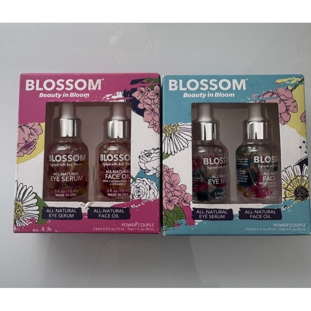 Blossom Beauty In Bloom Eye Serum & Face Oil Set Lot of 2 Gift Set New Sealed